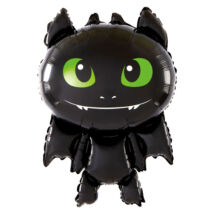 Halloween fólia léggömb, Dragon black, 86 x 56 cm