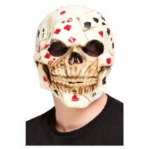 Póker face latex koponya maszk 