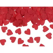 piros papír szív alakú konfetti