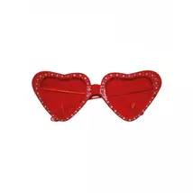piros strasszos szív alakú szemüveg