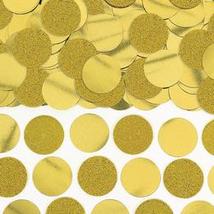 Arany Csillogó - Glitteres Kerek Fólia Parti Konfetti - 63 gramm
