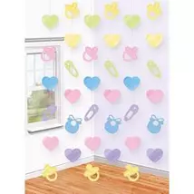 Baby Shower Parti Függő Dekoráció 