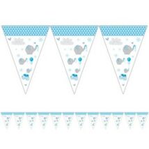 Kék Elefántos Parti Zászlófüzér - 5 m