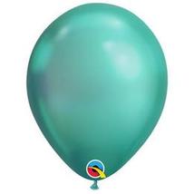fi  11 inch-es Chrome Green - Zöld Kerek Lufi 