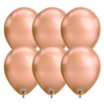 11 inch-es Chrome Rosegold - Rózsaarany Kerek Lufi