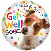 Get well soon kutyás fólia lufi