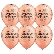 11 inch-es Boldog Szülinapot Feliratú Sparkle Rosegold Szülinapi Lufi 