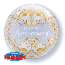 22 inch-es Happy Anniversary Bubbles lufi Évfordulóra