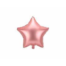 Csillag alakú rose gold matt fólia lufi