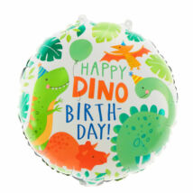 18 inch-es Happy Birthday dinoszauruszok fólia lufi