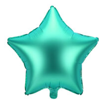 Csillag alakú zöld fólia lufi