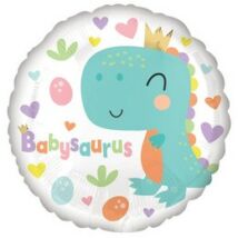 18 inch-es Dínó Mintás - Babysaurus Fólia Lufi Babaszületésre