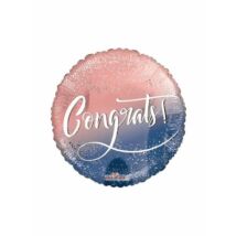 18 inch-es Congrats rosegold ombre fólia lufi