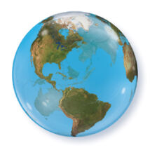 22 inch-es Földgömb Mintás - Planet Earth Bubble Léggömb
