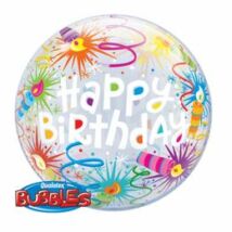 22 inch-es Birthday Lit Candles Szülinapi Bubble Lufi
