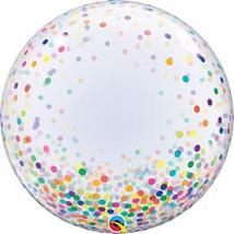 24 inch-es Színes Konfetti Pöttyös Mintás - Colorful Confetti Dots  Bubbles Lufi
