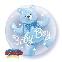 24 inch-es Baby Blue Bear Double Bubbles