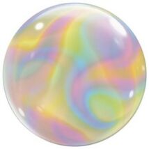 22 inch-es Irizáló Hatású - Iridiscent Swirls Bubble Lufi  Mérete: 22 inch (56 cm).  Anyaga: rendkívül rugalmas celofán hatású műanyag.