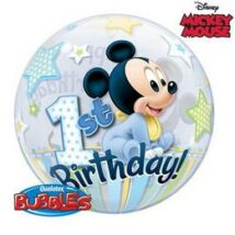 22 inch-es Disney Bubbles Mickey Mouse Első Szülinapi Lufi