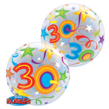 22 inch-es 30 Brilliant Stars Születésnapi Számos Bubble Léggömb