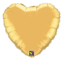18 inch-es metál arany - Metallic Gold szív fólia lufi