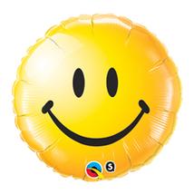 18 inch-es Sárga Mosolygós Arc - Smiley Face Yellow Fólia Lufi