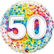 18 inch-es 50-es Rainbow confetti fólia