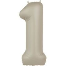 34 inch-es 1 Matt Krémfehér - Creamy Latte Számos Super Shape Fólia Lufi