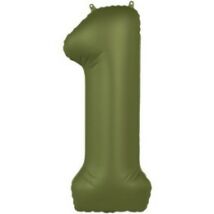 34 inch-es 1 Matt Zöld - Olive Green Számos Super Shape Fólia Lufi