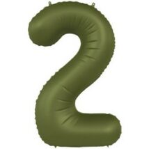 34 inch-es 2 Matt Zöld - Olive Green Számos Super Shape Fólia Lufi