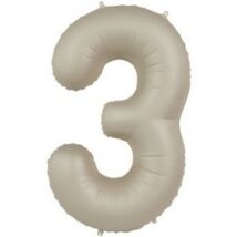 34 inch-es 3 Matt Krémfehér - Creamy Latte Számos Super Shape Fólia Lufi