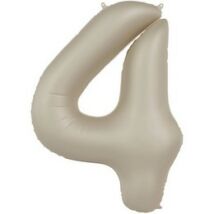 34 inch-es 4 Matt Krémfehér - Creamy Latte Számos Super Shape Fólia Lufi
