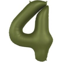 34 inch-es 4 Matt Zöld - Olive Green Számos Super Shape Fólia Lufi
