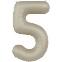 34 inch-es 5 Matt Krémfehér - Creamy Latte Számos Super Shape Fólia Lufi