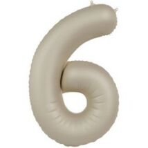 34 inch-es 6 Matt Krémfehér - Creamy Latte Számos Super Shape Fólia Lufi