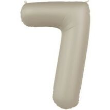 34 inch-es 7 Matt Krémfehér - Creamy Latte Számos Super Shape Fólia Lufi