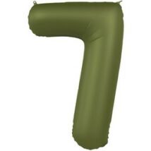 34 inch-es 7 Matt Zöld - Olive Green Számos Super Shape Fólia Lufi