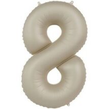 34 inch-es 8 Matt Krémfehér - Creamy Latte Számos Super Shape Fólia Lufi