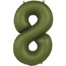 34 inch-es 8 Matt Zöld - Olive Green Számos Super Shape Fólia Lufi