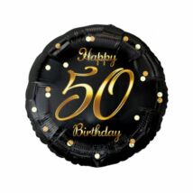 50 ÉVSZÁMOS FEKETE PÖTTYÖS FÓLIA LUFI