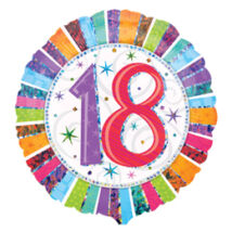 18 inch-es Radiant Birthday 18. Számos Szülinap Születésnapi Fólia Léggömb