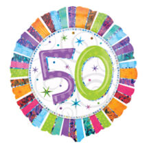 18 inch-es Radiant Birthday 50-es Születésnapi Fólia Lufi
