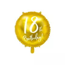 18. Évszámos fólia lufi, Happy Birthday
