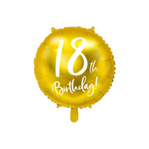 18. Évszámos fólia lufi, Happy Birthday