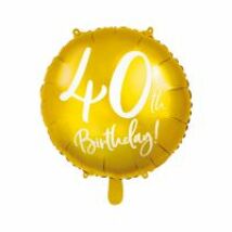 40. Évszámos fólia lufi, Happy Birthday