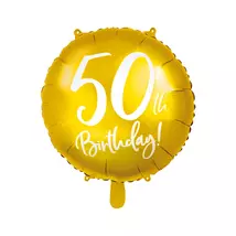 50. Évszámos fólia lufi, Happy Birthday