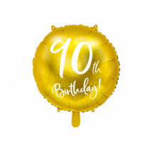 90. Évszámos fólia lufi, Happy Birthday