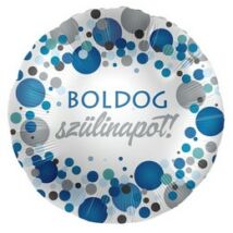 17 inch-es boldog szülinapot kék pasztel