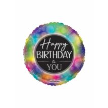 17 inch-es Happy Birthday szivárvány fólia lufi