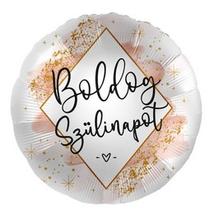 17 inch-es Boldog Szülinapot Elegáns Trendi Mintás Fólia Lufi